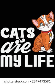 Cats Are My Life File eps cut file for cutting machine