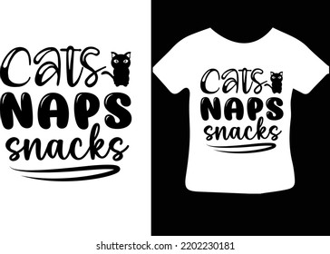 Cats Naps Snacks svg design svg