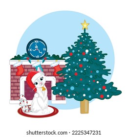 cats for new year and christmas
