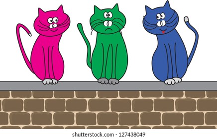 Cats on the wall