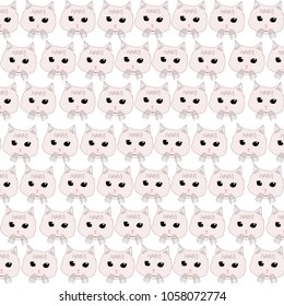 Cats pattern animals background,
vector illustration