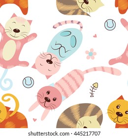 Cats Pattern Vector