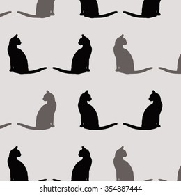 Cats pattern, vector illustration