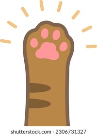 Cat's paw isolated vector illustration.