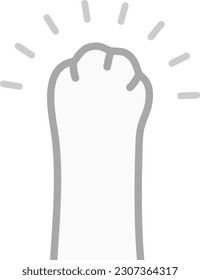 Ilustración vectorial aislada de la pata del gato.