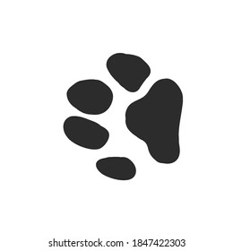 cat's paw with the pads pulled up sketch vector graphics black and white drawing, cat's paw vector sketch illustration