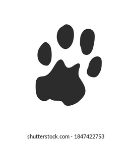 cat's paw with the pads pulled up sketch vector graphics black and white drawing, cat's paw vector sketch illustration