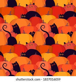 Cats Paw Print. Vector seamless pattern. Endless texture can be used for wallpaper, printing on fabric, paper, scrapbooking. Animal footprint. Cat, dog, pet
