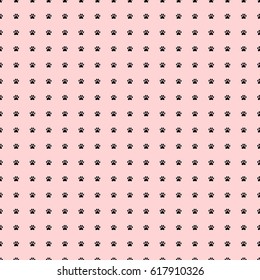 Cats Paw Print. Vector seamless pattern. Endless texture can be used for wallpaper,printing on fabric, paper, scrapbooking.