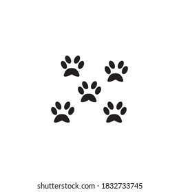 cats paw vector icon design ilustration logo tempat
