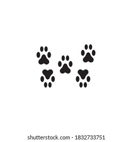 cats paw vector icon design ilustration logo tempat