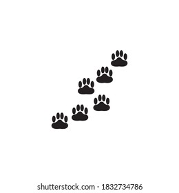 cats paw vector icon design ilustration logo tempat