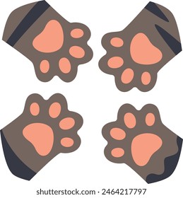 Cats Paws Icon Vector Illustration