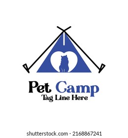 Cats Pet Animal Camp Logo Design Stock Vector (Royalty Free) 2168867241 ...