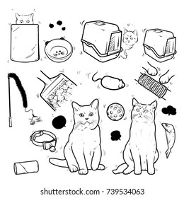 Cat Accessories Stock Illustrations, Images & Vectors | Shutterstock