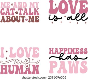 cats retro design and bundle digital download