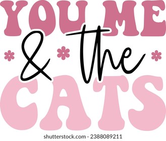 cats retro design and digital download