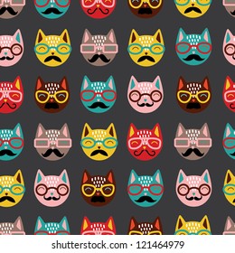 cats seamless pattern