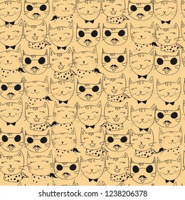 cats seamless pattern