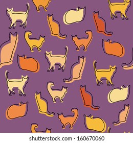 Cats seamless pattern