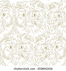 Cats seamless pattern. Cute pets vector background