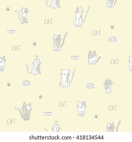 Cats - Seamless pattern
Freehand drawing