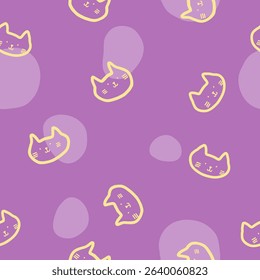 Cats Seamless pattern, texture background