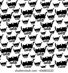 Cats seamless pattern, web design, vector, eps 10