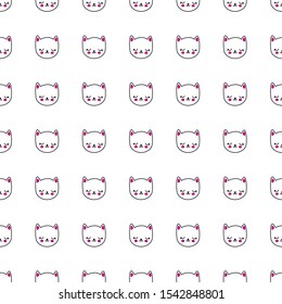 Cats. Seamless vector background. Modern minimalistic design.