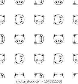 Cats. Seamless vector background. Modern minimalistic design.