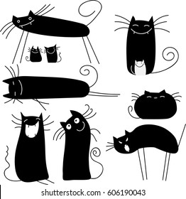 cats. the set of pictures. Doodle