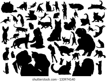 Cats silhouettes