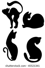 cats silhouettes