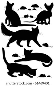 cats silhouettes