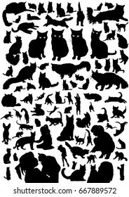 Cats silhouettes