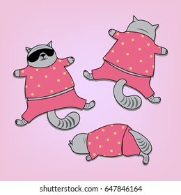 Cats sleeping in various positions