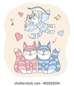 Cats St Valentine's Day