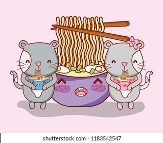 Cats and sushi kawaii