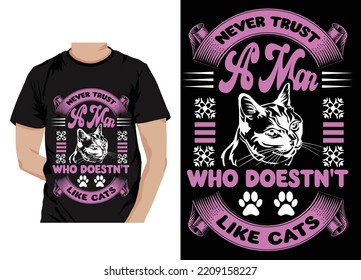 cats t shirt design. you can download vector file