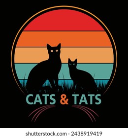 Cats And Tats T-shirt Design