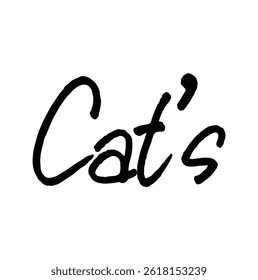 cat's text for T-shirt print and other use on white background.
