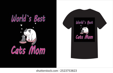 Cats T-shirt Design, Mom Cats T-shirt Design,cats Lover T-shirt Design