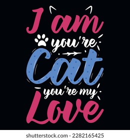 Cats typographic tshirt design vector design