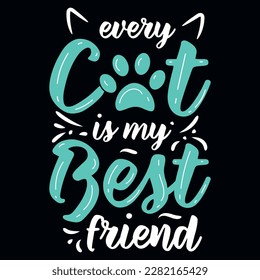 Cats typographic tshirt design vector design