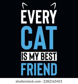 Cats typographic tshirt design vector design