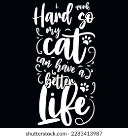 Cats typographic tshirt design vector design
