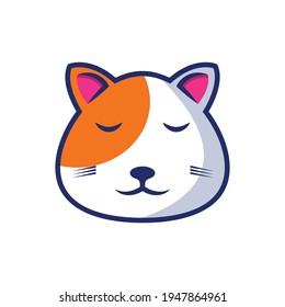 cats in various poses. Outline style character design. flat design style minimal vector illustration