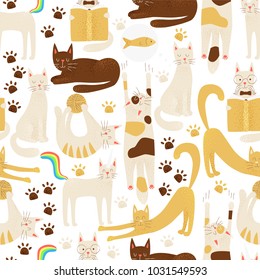 Cats vector concept, friendly and childish design