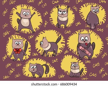 Cats, vector illustration 