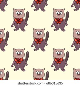 Cats, vector illustration, pattern